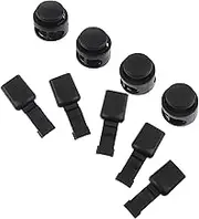 VALICLUD Shoelace Cord Lock Holder Screw Clip Light Cord Pull Ends Shoe Lace Cord Stopper Spring Cord Locks Pull Cord Ends Stand Small Shoe Rack Zippers Pants Rope Clasps Black Abs