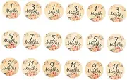 MOBUTOFU 18pcs Wooden Flower Milestone Newborn Monthly Milestone Milestone Blocks Milestone Signs Monthly Milestones Blocks Milestone Cards Milestone Signs