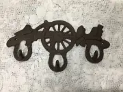 Cast Iron Rust Colored Wagon Wheel Coat Hook (0044)