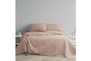 Ardor Chloe Powder Pink 3 Pcs Quilted Coverlet Set Queen/King