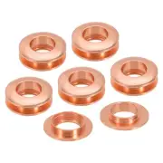 15.5mm(5/8 Inch) Brass Hole Eyelets, 6 Pcs Arc Surface Grommets, Red Copper