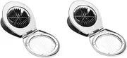 Gyorwst 2Pcs Stainless Steel Egg Slicer for Hard Boiled Eggs Dishwasher Safe Heavy Duty Egg Cutter Kitchen Helper