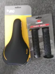 bmx seat by velo and Haro grips with flange.