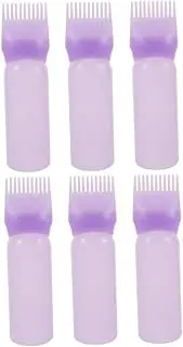 NULYLU 6pcs Hair Dye Bottle Hair Oiler Applicator Scalp Applicator Comb Hair Oiling Applicator Bottle Root Applicator Bottle Scaled Applicator Brush Hair Oil Container Hair Oil Applicator