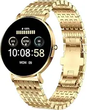 XCOAST SIONA 2 Elegance Gold Smartwatch - 1.3 Inch AMOLED, Waterproof, Pulse, Blood Pressure, Blood Oxygen, 21 Sports Modes, 7 Day Battery, iOS & Android, Stainless Steel