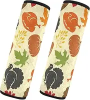 Car Seat Belt Pads Set of 2 Breathable Auto Seatbelt Shoulder Pad Camera Bag Strap Cover Car Accessories for Women Men Kids M Happy Thanksgiving Day