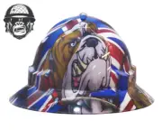 Custom Hydrographic Safety Hard Hat BRITISH BULLDOG PRO CHOICE WIDE BRIM
