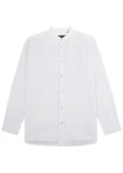 Rag & Bone Landon Striped Cotton Shirt - White - L L