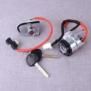 [Auto Repair Parts] 4Pcs/Set Car Auto Door Ignition Lock Cylinder Front Left with 2 Keys Fit for Kia Sportage [Easy to Replace]