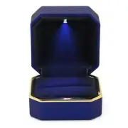 Ring Box with LED Light Jewelry Display Gift Box for Proposal,Engagement, Wed...