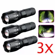 Tactical 90000LM LED Super Bright Zoom Flashlight Powerful Camping Lamp Torch