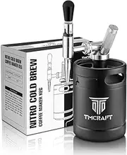 [TMCRAFT] 64oz Nitro Cold Brew Coffee Maker, Home Brew Coffee Keg with Stainless Steel Stout Creamer Faucet & Pressure Relieving Valve