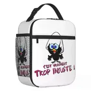 i2606 Calimero Thermal Insulated Lunch Bag Women Cartoon Comic Resuable Lunch Tote for Kids School Children Multifunction Food Box swg3838