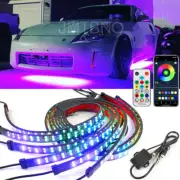 6PCS RGB Double Row Dreamcolor Underglow LED Kit Car Neon Strip Light Music APP