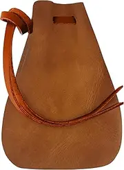 [Nabob Leather] Leather Drawstring Pouch, Coin Bag, Medicine Tobacco Pouch Medieval Reenactment Made in U.S.A