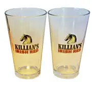 Lot of 2 Killian's Irish Red Beer Bar Pub Pounder Glasses 16 oz