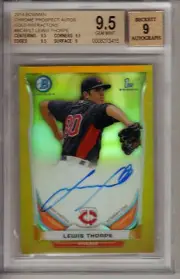 2014 Bowman Chrome LEWIS THORPE GOLD REFRACTOR AUTO RC #10/50 BGS 9.5 GEM MINT!!
