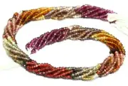Tundra Sapphire 3mm Micro Faceted Rondelle 13 Inches AAA Natural Gemstone Beads