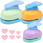 3Pcs Paper Shape Puncher 6Mm 25Mm 38Mm Heart Pattern Craft Shaper Puncher Cra...