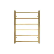 600*780*120mm Wall Mounted PVD 304 Stainless Steel Non-Heated Towel Rails - 6 Bar Round Brushed Gold