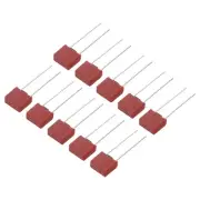 15Pcs DIP Mounted Miniature Square Slow Blow Micro Fuse, 10A 250V, Red