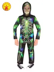 Spooky Glow In The Dark Skeleton Costume - 5-6 Years