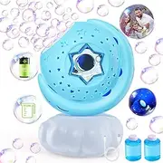 Kid Odyssey Automatic LED Bubble Machine, 650 ml Rechargeable Bubble Machine with 20,000+ Bubbles, 72 Holes Bubble Maker with 2 x 180 ml Bubble Water for Children/Party/Wedding/Birthday