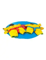 [Jenjo] Two PVC and Fabric Adult Sumo Suits with Helmets Gloves w/ 291cm Mat