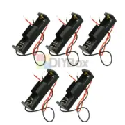 5PCS AA DIY Battery Holder Case Box Base with Wire Leads for AA 1.5V 1XAA 2A