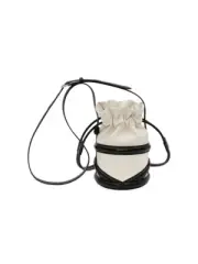 Alexander McQueen Strappy Leather Mini Bucket Bag