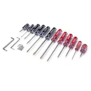 Steelman 16 Piece Clear Handle Slotted and Phillips Head Screwdriver Set 42051