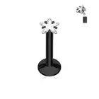 Piercing Ear Labret Gem IN Star Black