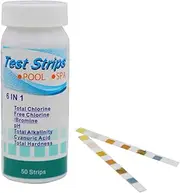 Comprehensive Pool Testing Kit - Water Test Strips, Swimming Pool Water Test Kits | 6-Way Spa Hot Tub Accessories, 50 Ph Alkalinity Hardness Chlorine Strips for Pool, Spa, and Hot Tub Maintenance