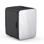 ADVWIN Black Mini Fridge for Bedroom - Portable 10L Electric Plug In Cooler for Food, Drinks, Beauty & Makeup, Portable Compact