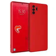 MCC For Samsung Galaxy Note10+ Plus Soft Liquid Silicone Shockproof Case Cover Note 10+ N975 N976 [Red]
