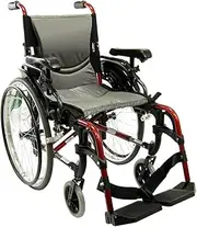 Karman S-ERGO 305 Lightweight Ergonomic Wheelchair S-Ergo305Q16SS, 29 lbs., Quick Release Wheels, Frame Rose Red, Seat Size 16"W X 17"D, Factory Adjustable Seat Height (Default 19" Floor To Seat)