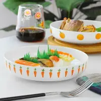 在飛比找樂天市場購物網優惠-蔬菜系列可愛創意家用深菜盤湯盤日式飯盤陶瓷圓窩盤骨瓷深盤子