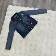 7 FOR ALL MANKIND denim patch jacket - kid M NWT