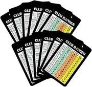 TEHAUX 12 Sheet Golf Scorecard Range Cards Golf Scorecard Training Equipment Aid Card Club Range Charts Coated Paper