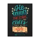 Psalm 147:4 He Counts The Stars Christian Wall Art Bible Verse