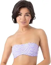 [Roxy] Women's Bandeau Bikini Strapless Swim Top, Quick-Dry, UPF 50+, Beach, Surf, and Resort Wear