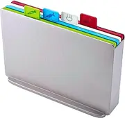 Plastic Cutting Board Set - 4-Piece Color-Coded Chopping Board with Storage Stand, Non-Slip Design & Dishwasher Safe Kitchen Accessories for Cooking Camping