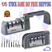 KNIFE SHARPENER PROFESSIONAL SYSTEM HEAVY DUTY DIAMOND CERAMIC TUNGSTEN 3 step