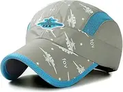 [Eohak] Kids Baseball Hat Quick Drying - Toddler Boy Girl Baseball Hat Airplane Embroidery Mesh Cap Sun Hats Age for 3-12Years Old
