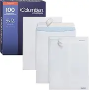 Columbian 9 x 12 Security Envelopes, 100/Box, 9 x 12 Inches, Release & Seal Self Seal, SimplySafe Tamper Evident Pull Strip, White (COLO930)