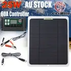 25W Solar Panel Trickle Charger Battery Charger RV Boat Camping W/60A Controller