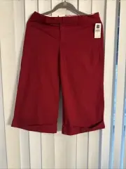 Gap Cuffed Gaucho Red Capri Dress Pants Size women’s 6