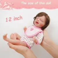 在飛比找蝦皮購物優惠-12寸重生娃娃仿真Reborn Doll植髮搪膠小嬰兒微笑洋