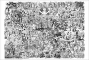 Laminated Alice Collage Art Poster Alice in Wonderland 24x36