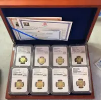在飛比找Yahoo奇摩拍賣-7-11運費0元優惠優惠-2008北京奧運會紀念幣全套精制幣盒裝NGC精制紀念幣評級幣